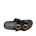 Sandalias flats Mirka para mujer color negro
