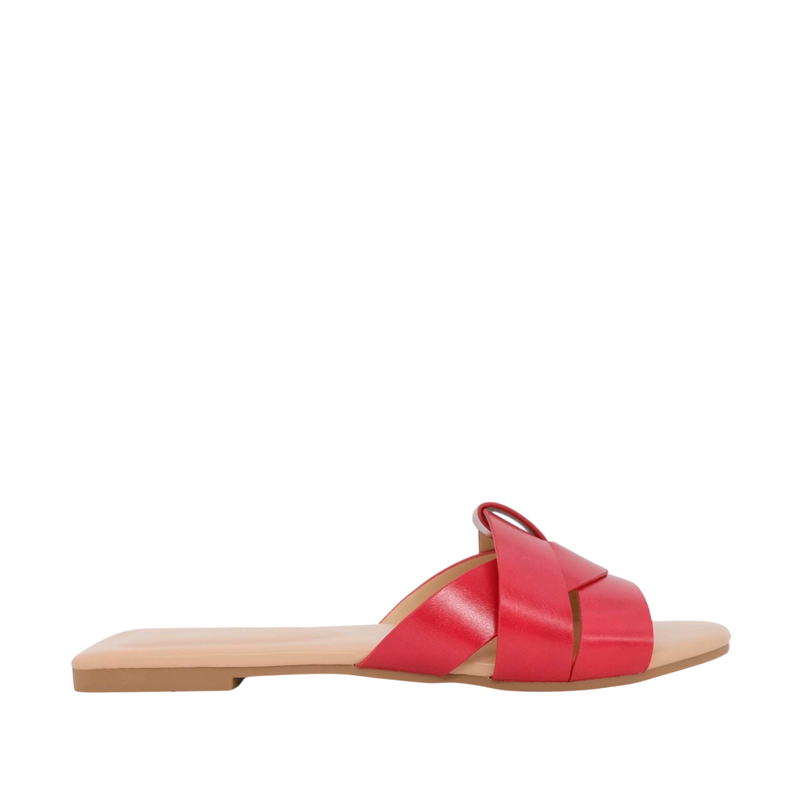 Sandalias flats Marcela para mujer color rojo