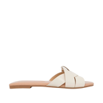 Sandalias flats Marcela para mujer color hueso