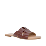 Sandalias flats Marcela para mujer color café