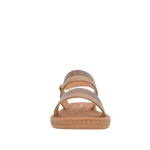 Sandalias flats Luna para mujer color café