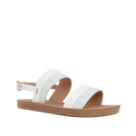 Sandalias flats Luna para mujer color blanco
