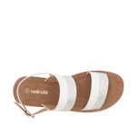 Sandalias flats Luna para mujer color blanco