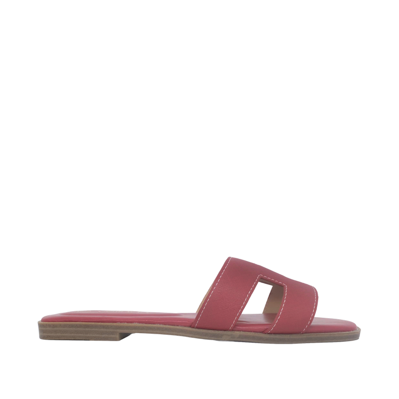 Sandalias flats Lucia para mujer color rojo