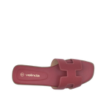 Sandalias flats Lucia para mujer color rojo