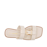 Sandalias flats Ipa para mujer color hueso