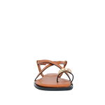 Sandalias flats Estela para mujer color tan