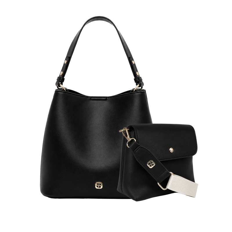 Cartera crossbody Louisse para mujer color negro