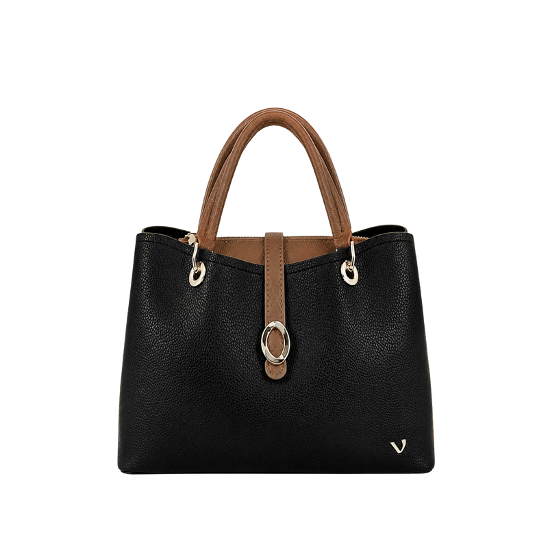 Cartera satchel Olivia para mujer color negro