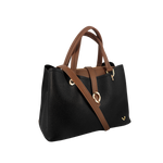 Cartera satchel Olivia para mujer color negro