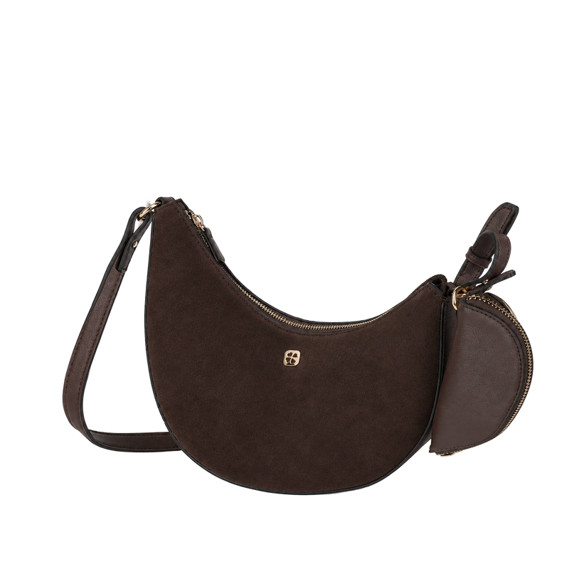 Cartera crossbody Arianna para mujer color chocolate