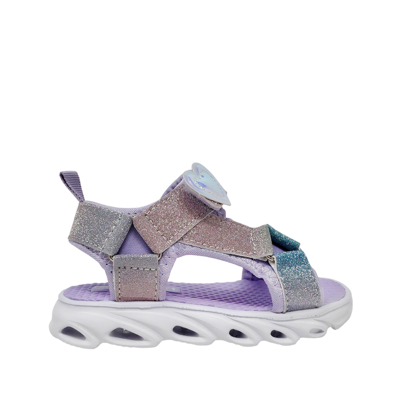 Sandalias flats Yuni para infante color celeste y lila