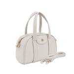 Cartera satchel Lari para mujer color hueso