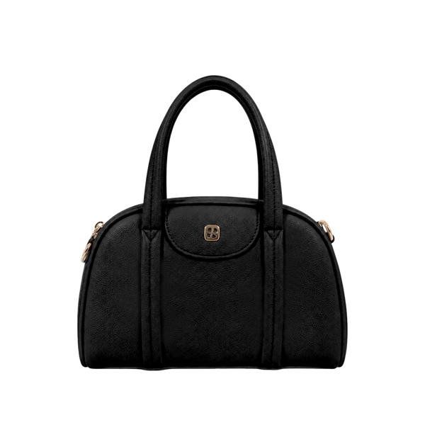 Cartera satchel Lari para mujer color negro