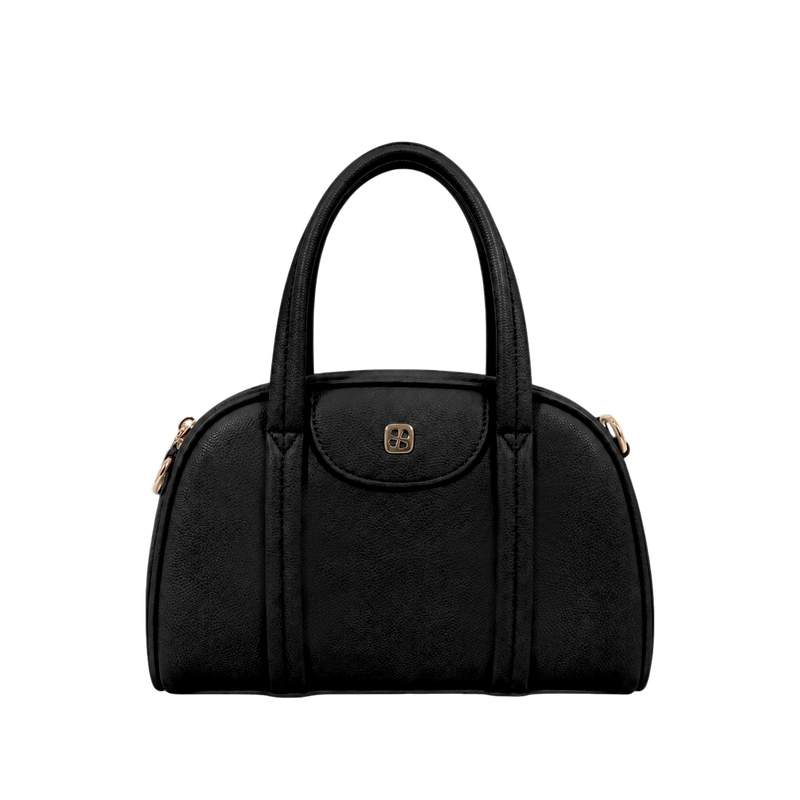 Cartera satchel Lari para mujer color negro
