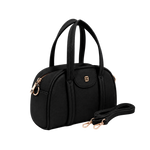 Cartera satchel Lari para mujer color negro