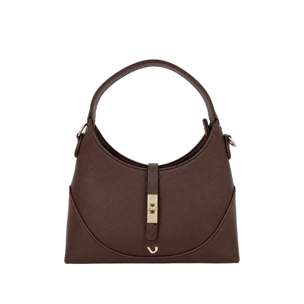 Cartera satchel Sabrina para mujer color chocolate