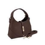 Cartera satchel Sabrina para mujer color chocolate