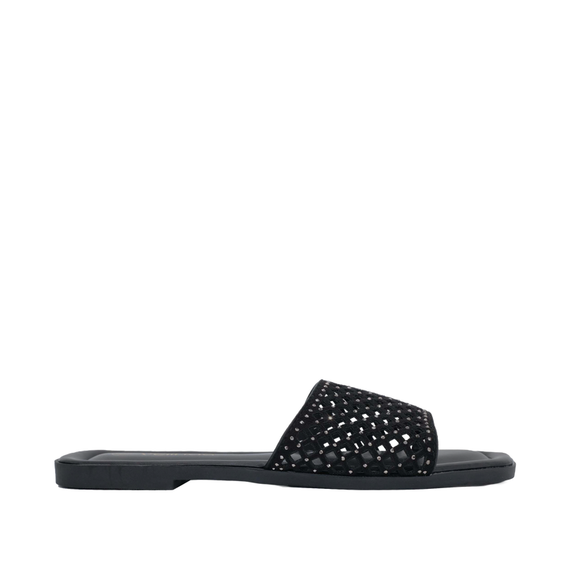 Sandalias flats Alma para mujer color negro